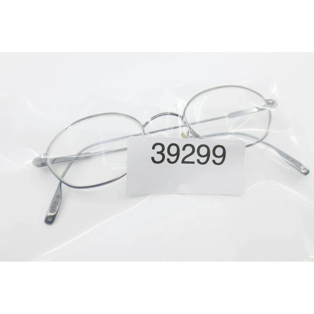 DKNY KY521 010 Gunmetal Gray Oval Metal Eyeglass Frames Italy 46-19-140 Vintage